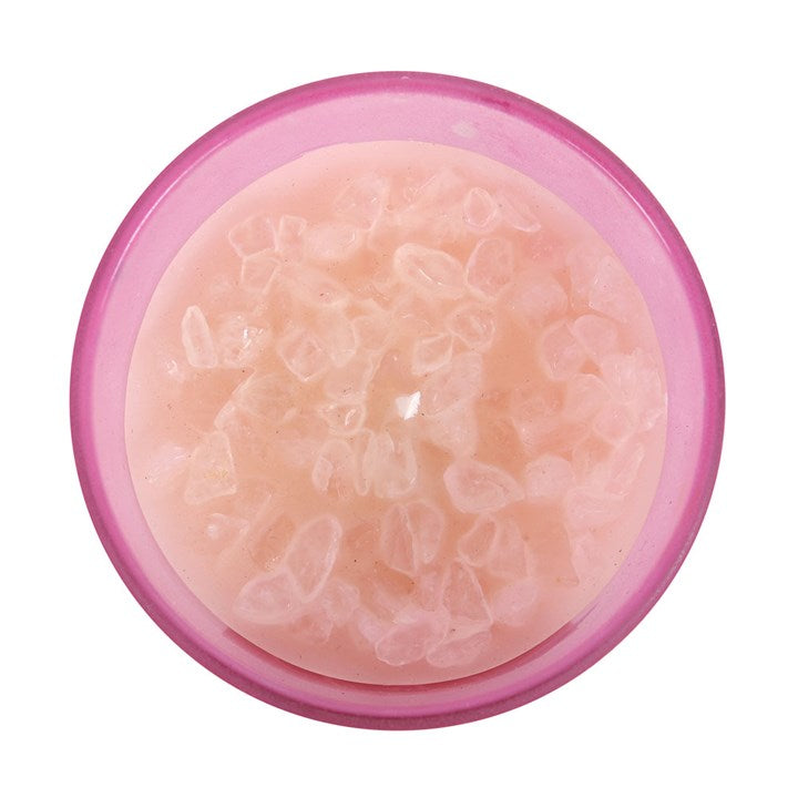 Crown Chakra Blackberry Crystal Chip Candle